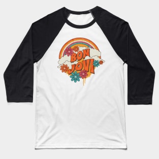 Retro Rainbow - Bon Jovi Baseball T-Shirt